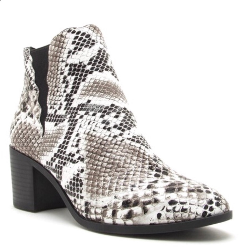 Snake Print Ankle Bootie - Picture 1 of 4